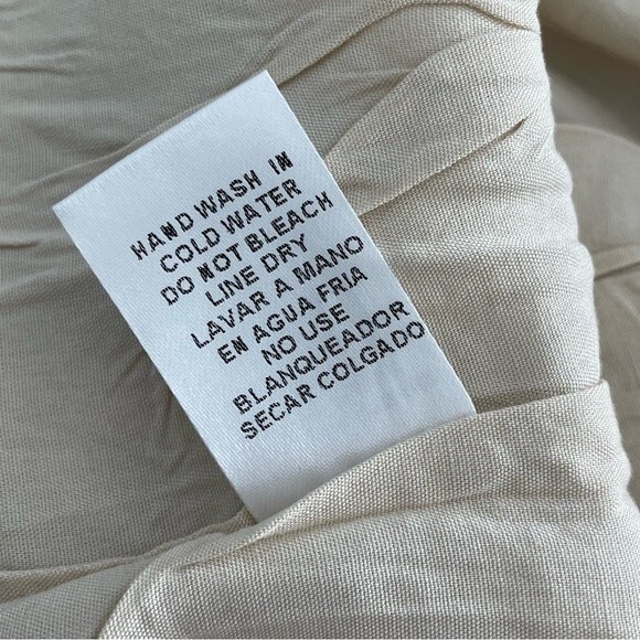 NWT Entro 100% Linen Dress Fully‎ Lined Size Large Spaghetti Straps Neutral - Picture 10 of 10